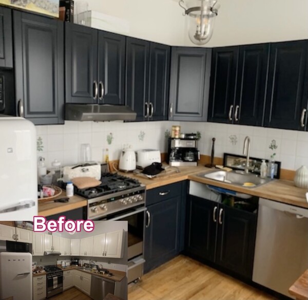 Before & After Cabinet refinishing in Manhattan, NY (1)