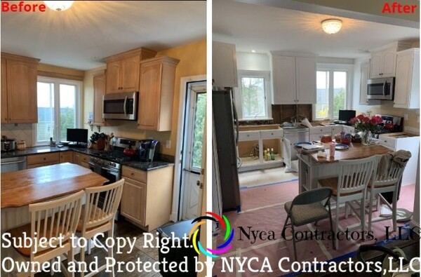 Before & After Cabinet Painting in Nassau County, NY (1)